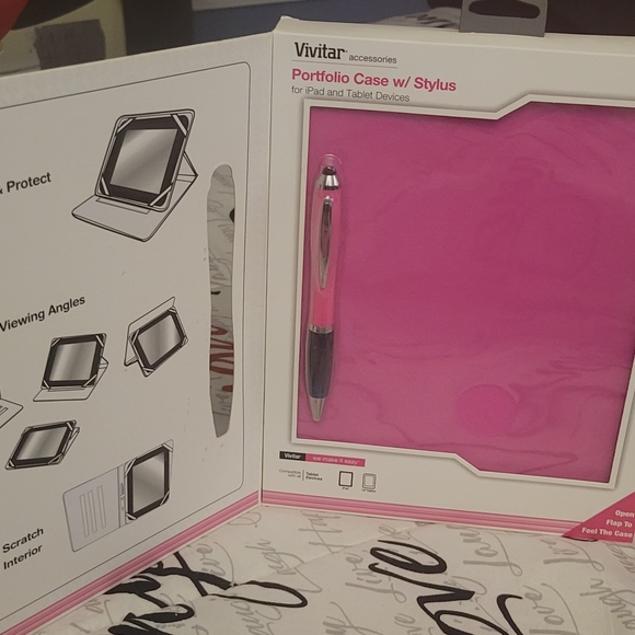 Vivitar Portfolio Case w/Stylus for iPad & tablet devices. - Picture 3 of 7